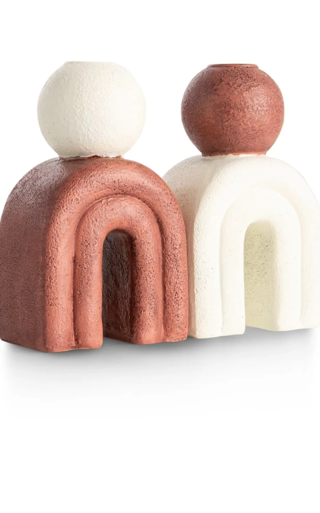 XOOON Lot kandelaar H15,5cm in de kleur Crème - COCOmaison^ Woonaccessoires