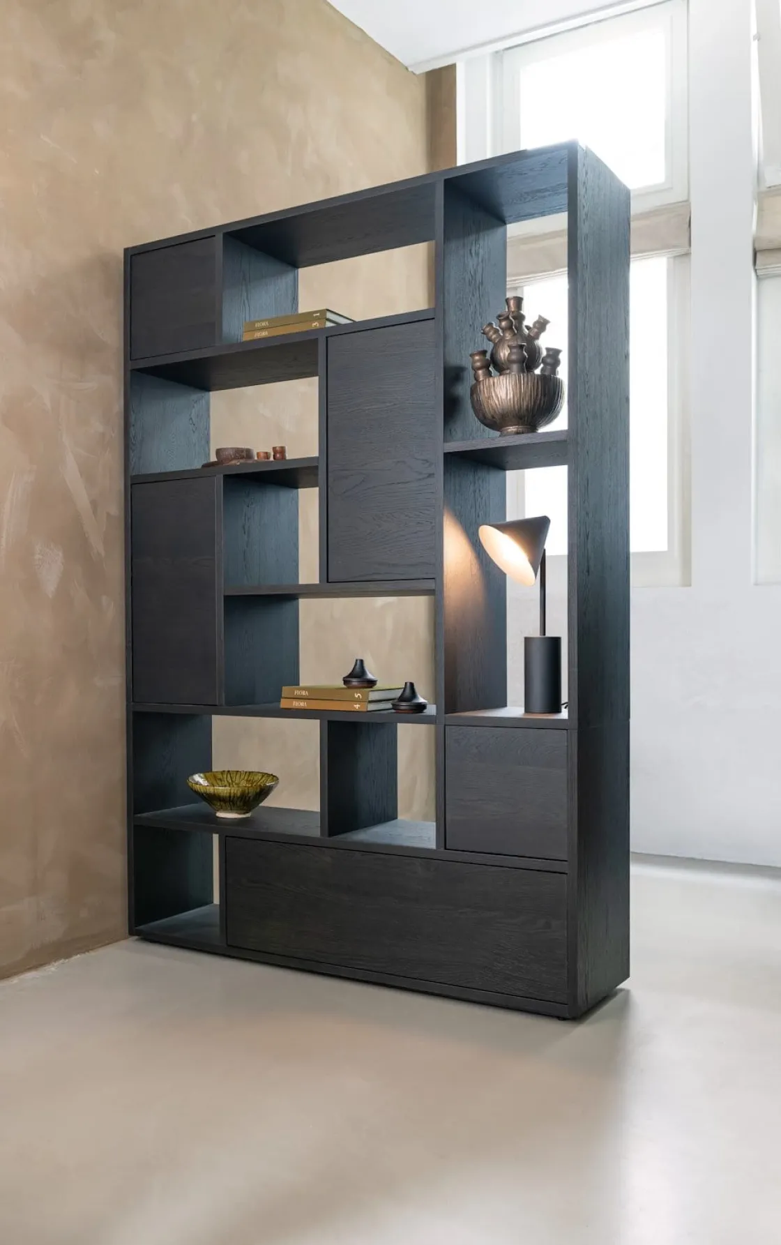 XOOON LUGANA roomdivider 150 cm - marmerlook^ Roomdivider|Boekenkasten