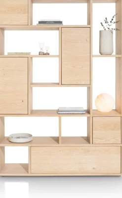 XOOON LUGANA roomdivider 150 cm - naturel eiken^ Bergkasten|Boekenkasten