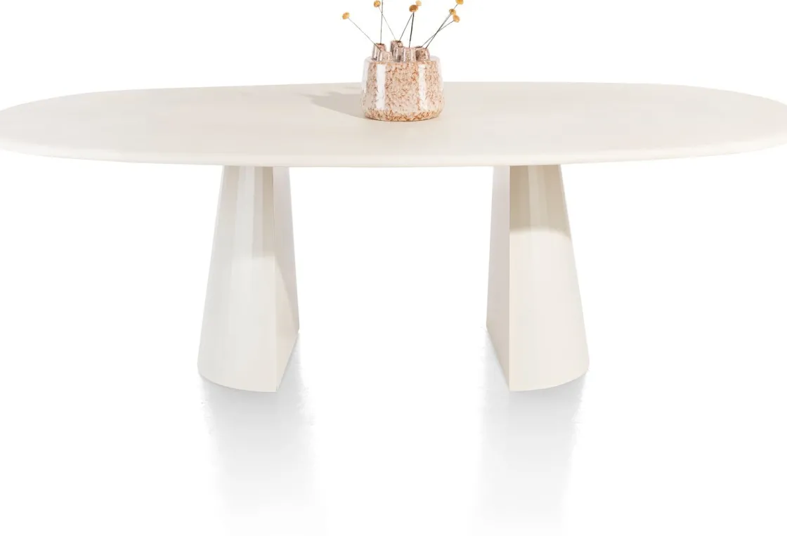 XOOON LUND eetkamertafel ovaal (240x120cm) cone poot -^ Tafelconfigurator|Eettafels