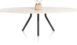 XOOON LUND eetkamertafel ovaal 270 x 120 cm. centrale poot lang -^ Tafelconfigurator|Eettafels