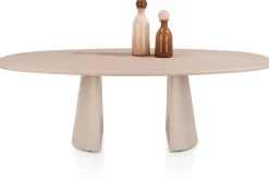 XOOON Lund, eetkamertafel ovaal 240 x 120 cm. - stone-skin - cone poot - Desert^ Tafelconfigurator|Eettafels