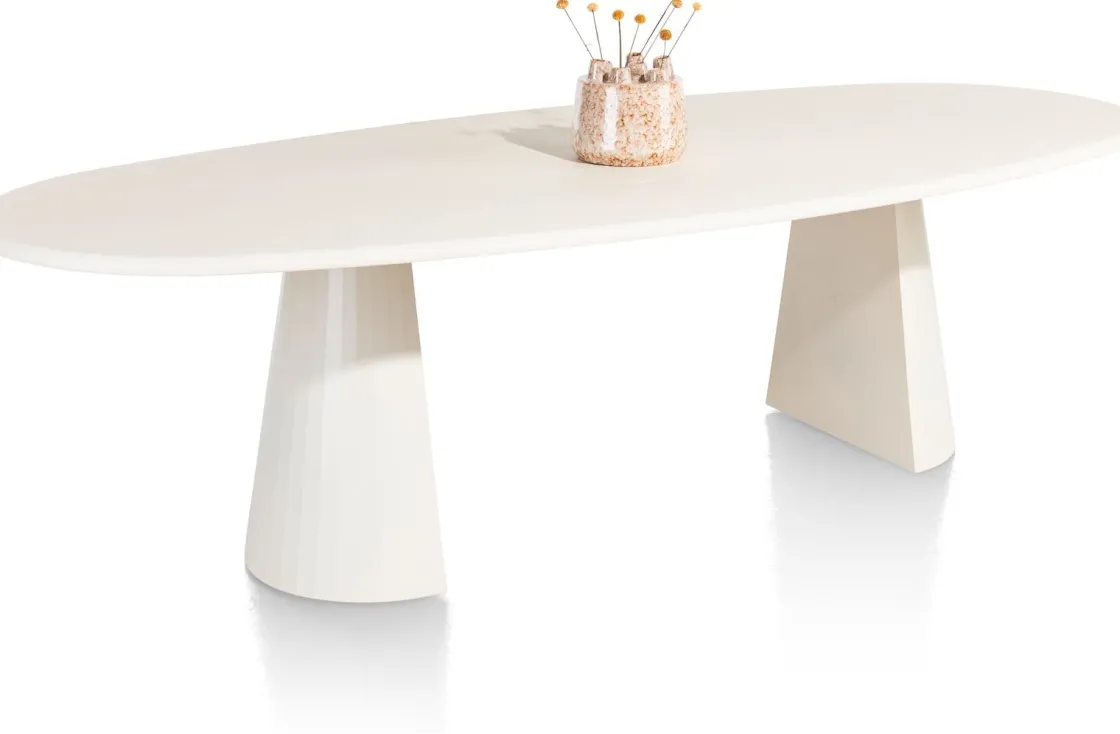 XOOON LUND eetkamertafel ovaal (270x120cm) cone poot -^ Tafelconfigurator|Eettafels