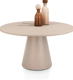 XOOON Lund, eetkamertafel rond 140 cm. - stone-skin - cone poot - Desert^ Tafelconfigurator|Eettafels