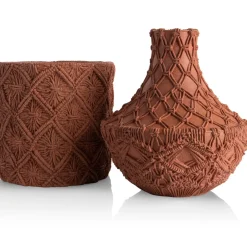 XOOON Maeve vaas H33cm in de kleur Terra Cotta - COCOmaison^ Woonaccessoires