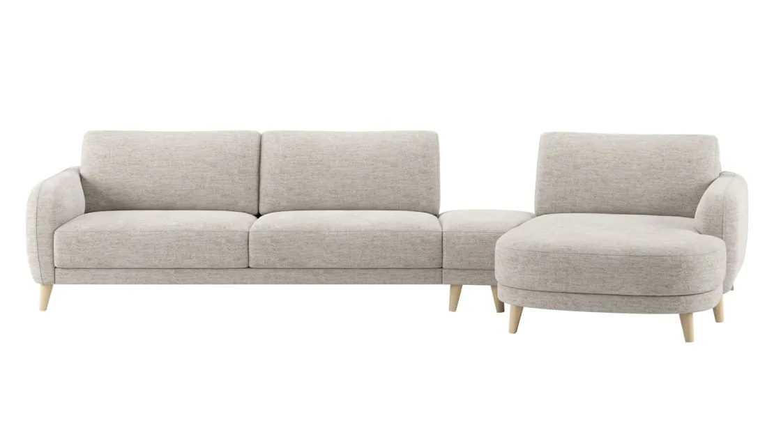 XOOON Manciano, 3 zits arm links - poef/hocker triangel 25 x 60 cm - longchair rechts 170 cm^ Manciano