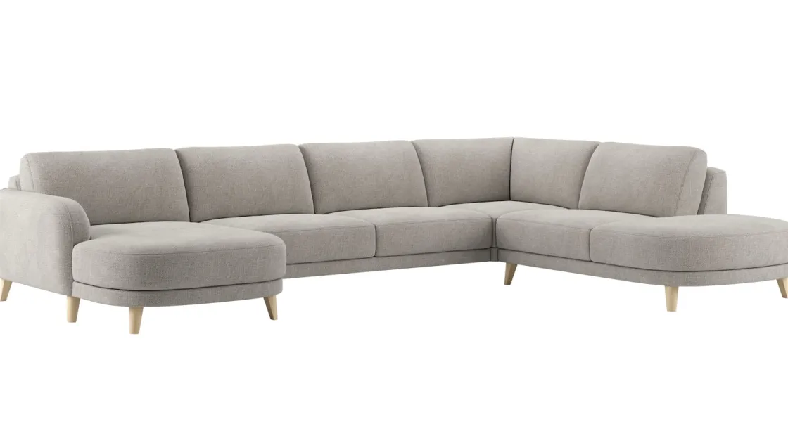 XOOON Manciano, Longchair links 170 cm - 2,5 zits zonder armen - ottomane groot rechts^ Manciano