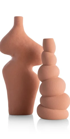 XOOON Maria kandelaar H23,5cm in de kleur Terra Cotta - COCOmaison^ Woonaccessoires