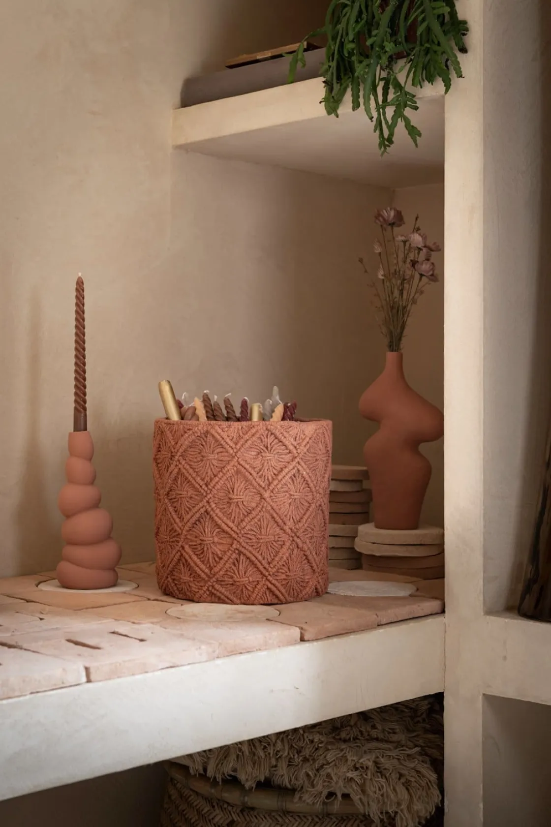 XOOON Maria vaas H30,5cm in de kleur Terra Cotta - COCOmaison^ Woonaccessoires