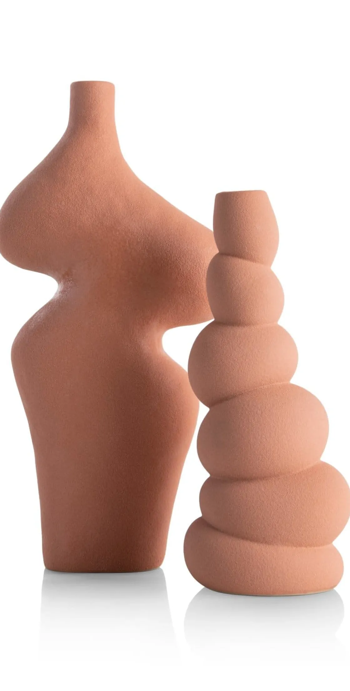 XOOON Maria vaas H30,5cm in de kleur Terra Cotta - COCOmaison^ Woonaccessoires