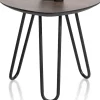 XOOON Masura bijzettafel met zwart metalen poot 53,5x52,5cm^ Bijzettafel Sets|Bijzettafels