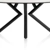 XOOON Masura ellipsvormige bartafel met zwarte metalen poot 180x100cm^ Bartafels|Tafelconfigurator