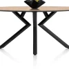 XOOON Masura ellipsvormige bartafel met zwarte metalen poot 220x105cm^ Bartafels|Tafelconfigurator