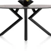 XOOON Masura ellipsvormige bartafel met zwarte metalen poot 220x105cm^ Bartafels|Tafelconfigurator