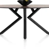 XOOON Masura ellipsvormige bartafel met zwarte metalen poot 220x105cm^ Bartafels|Tafelconfigurator