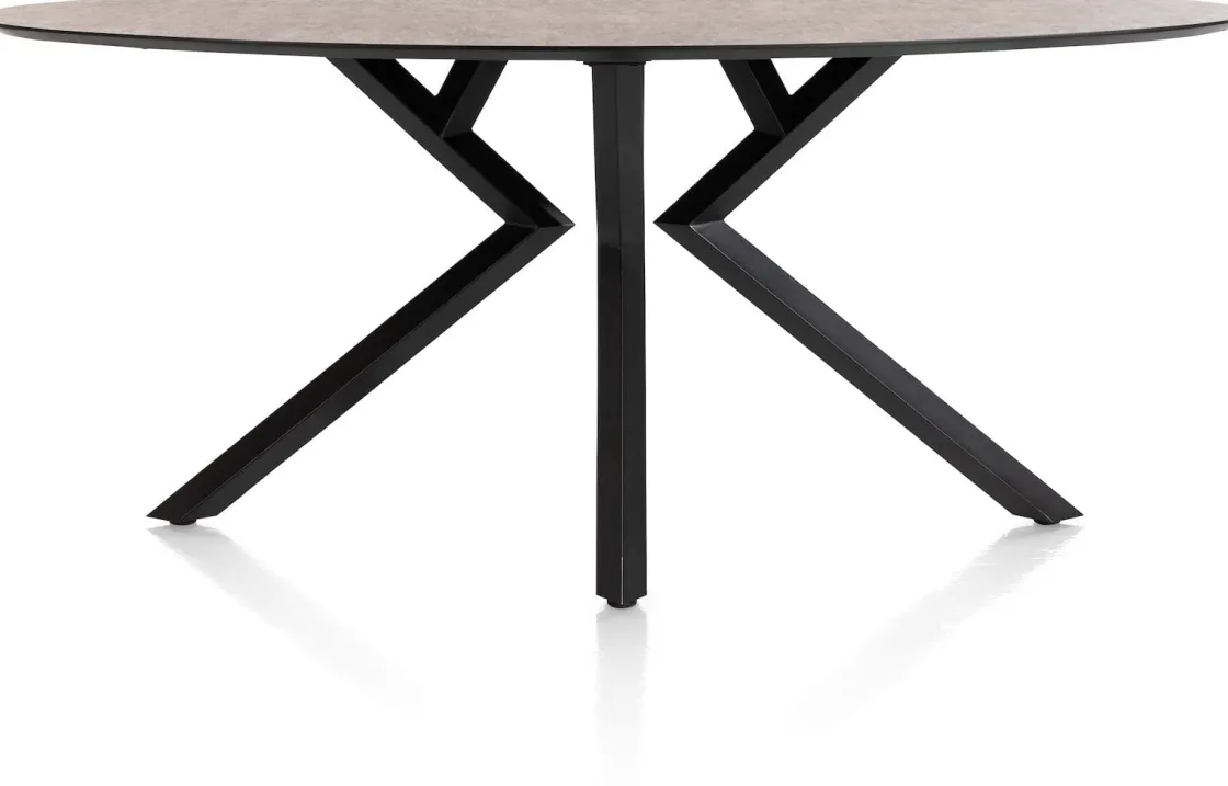XOOON Masura ellipsvormige bartafel met zwarte metalen poot 220x105cm^ Bartafels|Tafelconfigurator