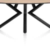 XOOON Masura ellipsvormige eettafel met zwarte metalen poot 180x100cm^ Tafelconfigurator|Eettafels