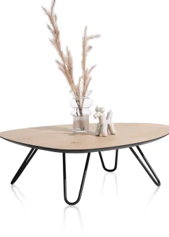 XOOON Masura lage salontafel met zwart metalen poot 110x88cm^ Tafelconfigurator|Salontafels