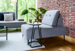 XOOON Masura laptoptafel met zwart metalen poot 55x48cm^ Tafelconfigurator|Bijzettafels