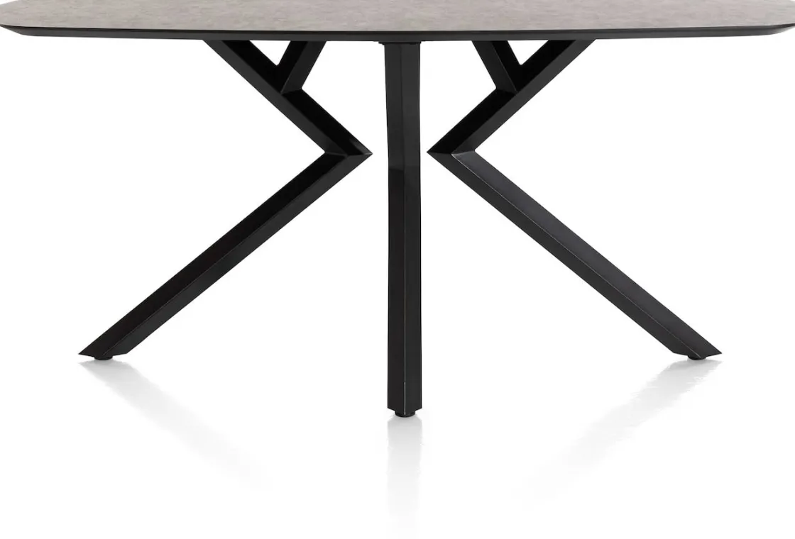 XOOON Masura ovale bartafel met zwarte metalen poot 240x110cm^ Bartafels|Tafelconfigurator