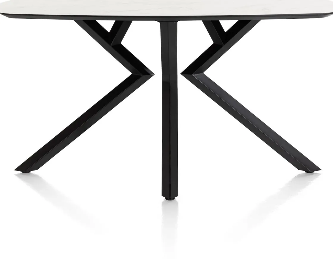 XOOON Masura ovale bartafel met zwarte metalen poot 200x105cm^ Bartafels|Tafelconfigurator