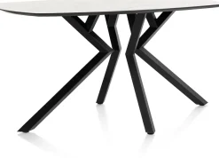 XOOON Masura ovale bartafel met zwarte metalen poot 200x105cm^ Bartafels|Tafelconfigurator