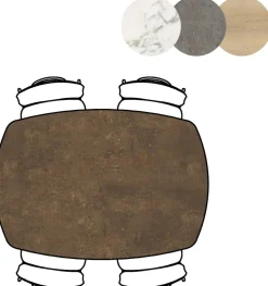 XOOON Masura ovale bartafel met zwarte metalen poot 150x105cm^ Tafelconfigurator|Bartafels