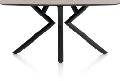 XOOON Masura ovale bartafel met zwarte metalen poot 240x110cm^ Bartafels|Tafelconfigurator