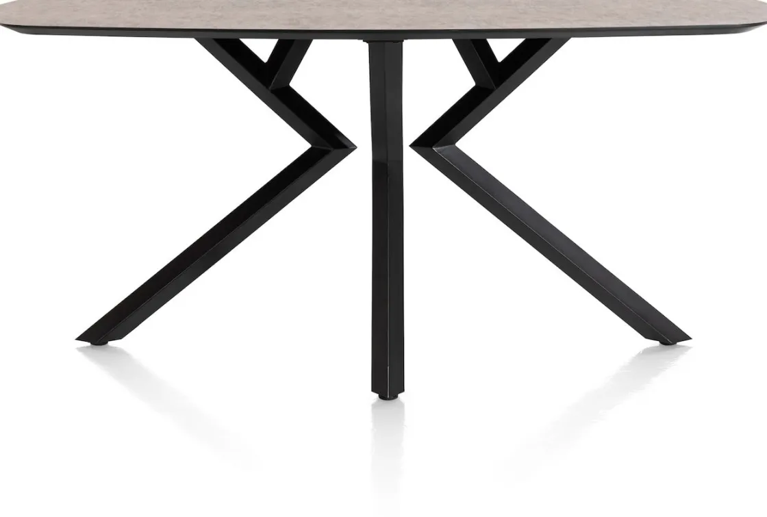 XOOON Masura ovale bartafel met zwarte metalen poot 240x110cm^ Bartafels|Tafelconfigurator