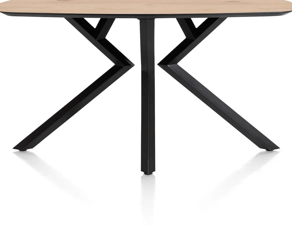 XOOON Masura ovale bartafel met zwarte metalen poot 200x105cm^ Bartafels|Tafelconfigurator