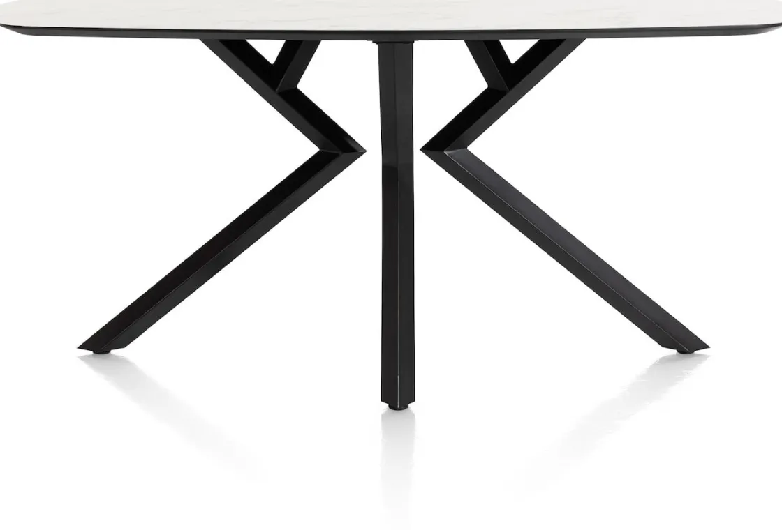 XOOON Masura ovale bartafel met zwarte metalen poot 240x110cm^ Bartafels|Tafelconfigurator