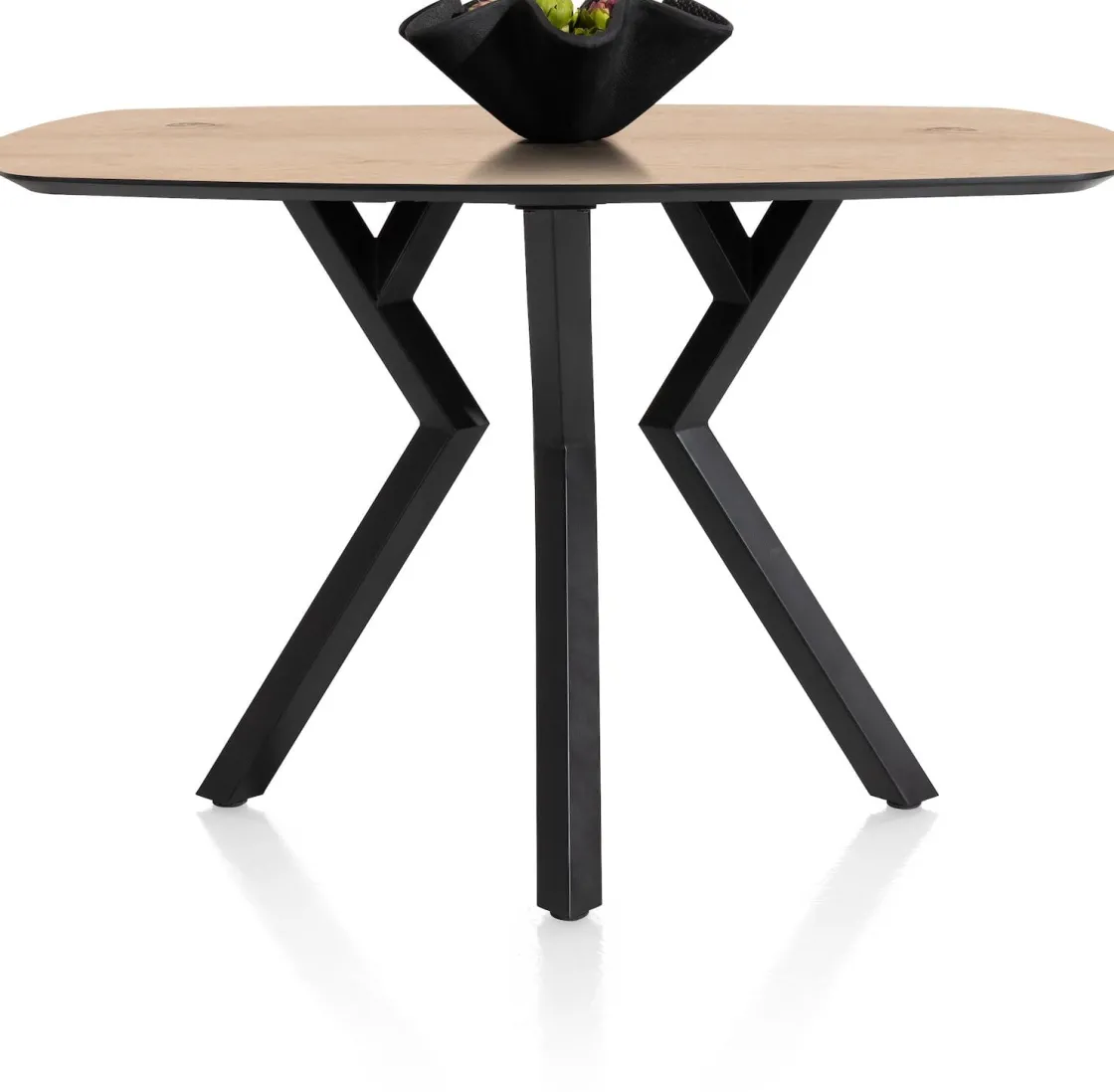 XOOON Masura ovale bartafel met zwarte metalen poot 150x105cm^ Tafelconfigurator|Bartafels