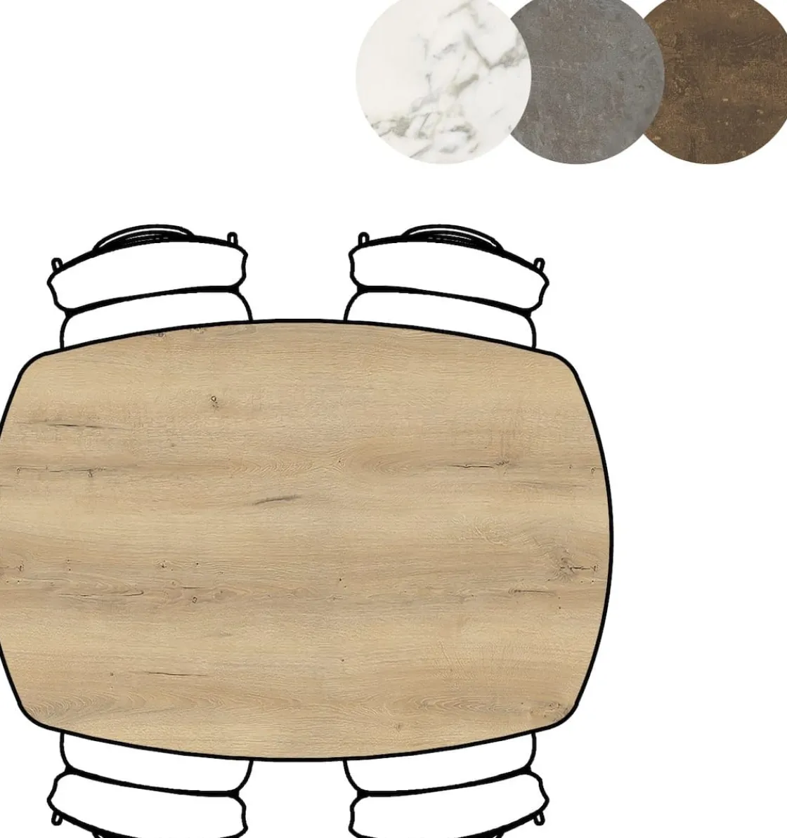 XOOON Masura ovale bartafel met zwarte metalen poot 150x105cm^ Tafelconfigurator|Bartafels
