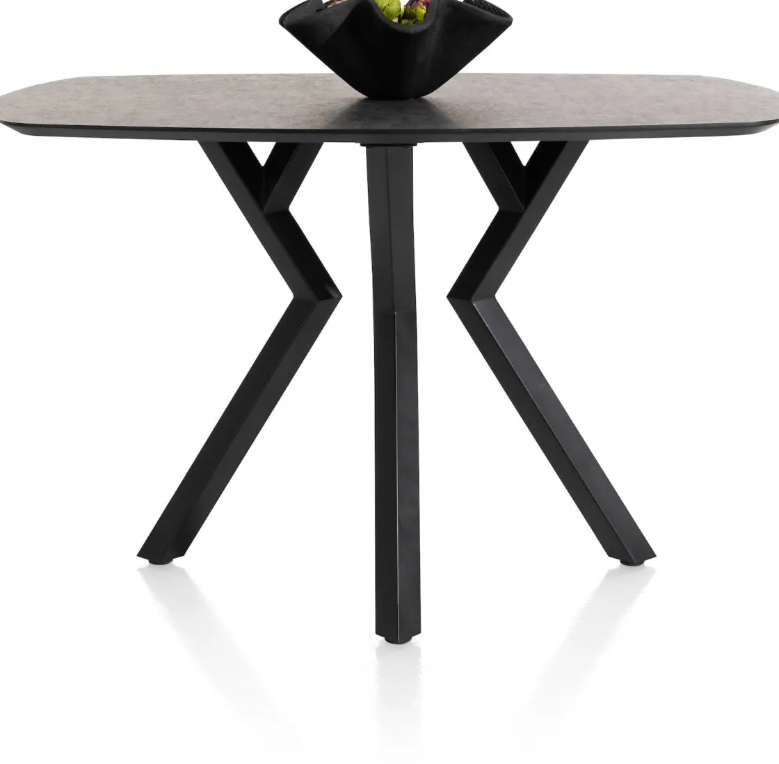 XOOON Masura ovale bartafel met zwarte metalen poot 150x105cm^ Tafelconfigurator|Bartafels