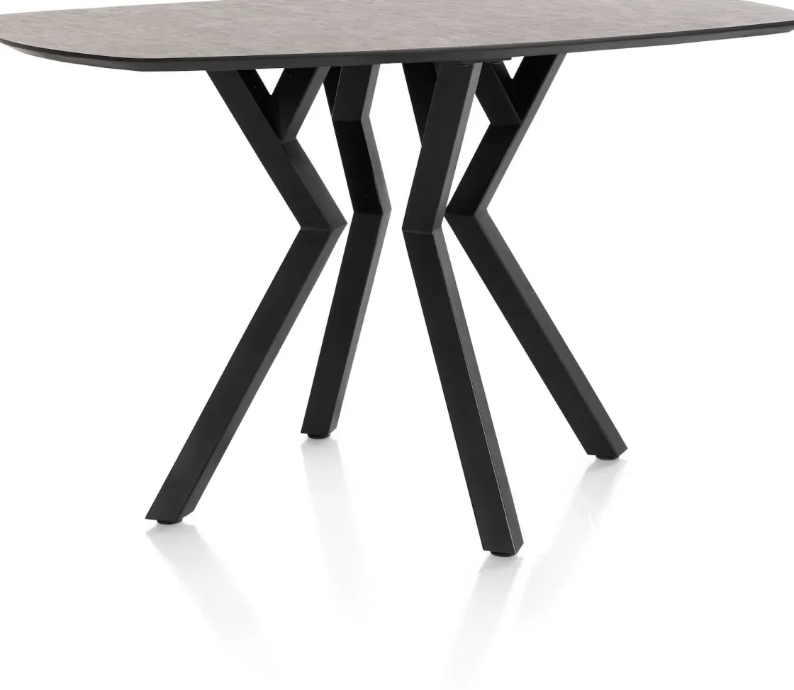 XOOON Masura ovale bartafel met zwarte metalen poot 150x105cm^ Tafelconfigurator|Bartafels