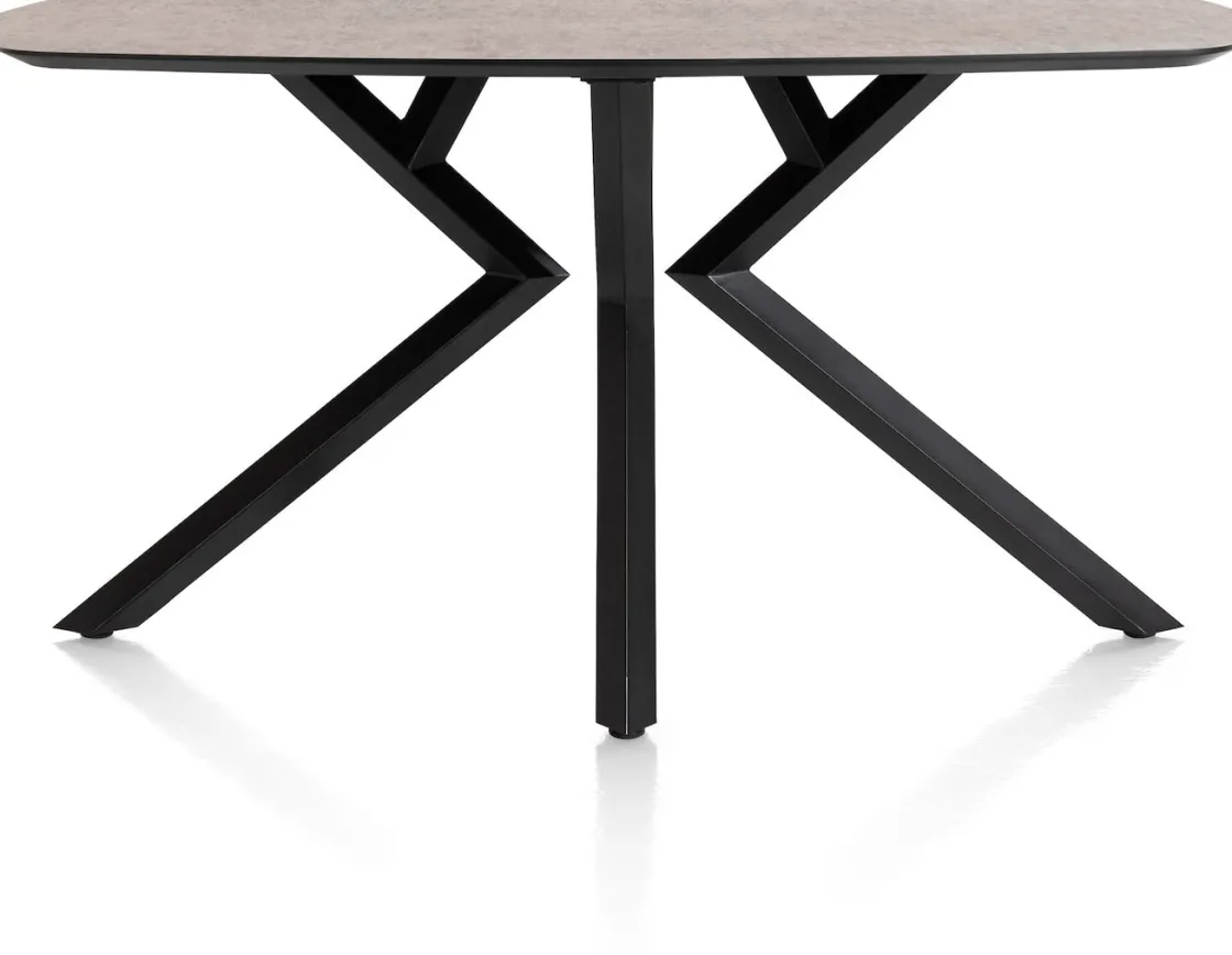 XOOON Masura ovale bartafel met zwarte metalen poot 200x105cm^ Bartafels|Tafelconfigurator