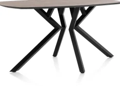XOOON Masura ovale bartafel met zwarte metalen poot 200x105cm^ Bartafels|Tafelconfigurator