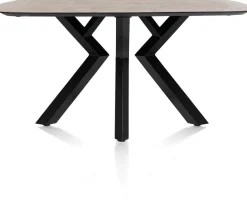 XOOON Masura ovale eettafel met zwarte metalen poot 150x105cm^ Tafelconfigurator|Eettafels