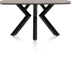 XOOON Masura ovale eettafel met zwarte metalen poot 150x105cm^ Tafelconfigurator|Eettafels