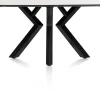 XOOON Masura ovale eettafel met zwarte metalen poot 150x105cm^ Tafelconfigurator|Eettafels