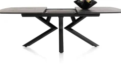 XOOON Masura ovale uitschuiftafel met metalen poot 180(+60)x110cm^ Uitschuiftafels|Eettafels