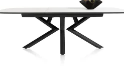 XOOON Masura ovale uitschuiftafel met metalen poot 180(+60)x110cm^ Uitschuiftafels|Eettafels