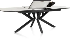XOOON Masura ovale uitschuiftafel met metalen poot 180(+60)x110cm^ Uitschuiftafels|Eettafels