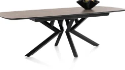 XOOON Masura ovale uitschuiftafel met metalen poot 180(+60)x110cm^ Uitschuiftafels|Eettafels