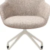 XOOON Mats, armstoel aluminium frame wielen creme - combi Pala cognac + Luton koper^ Armstoelen