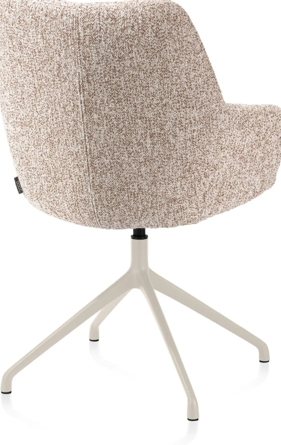 XOOON Mats, armstoel aluminium frame 4-poots - draaibaar creme - stof Luton - koper^ Armstoelen