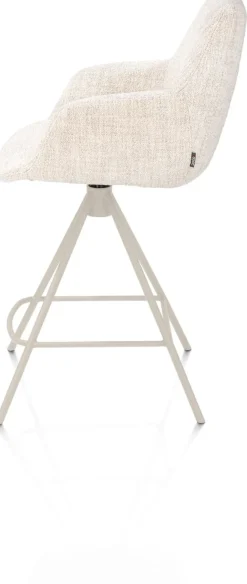 XOOON Mats, barstoel - metalen 4-pootjes - creme - Luton - Creme^ Barkrukken En Barstoelen