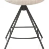 XOOON Mats, barstoel - metalen 4-pootjes - grafiet - Luton - Creme^ Barkrukken En Barstoelen