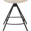XOOON Mats, barstoel - metalen 4-pootjes - rough off black - Luton - Creme^ Barkrukken En Barstoelen