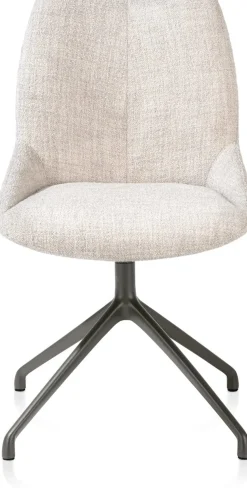 XOOON Mats, eetkamerstoel - draaibaar - grafiet - Luton - Creme^ Eetkamerstoelen